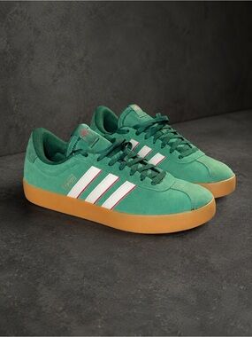 Adidas VL Court 3.0 Green Suede Gum Sole Sneakers Men’s Size 11